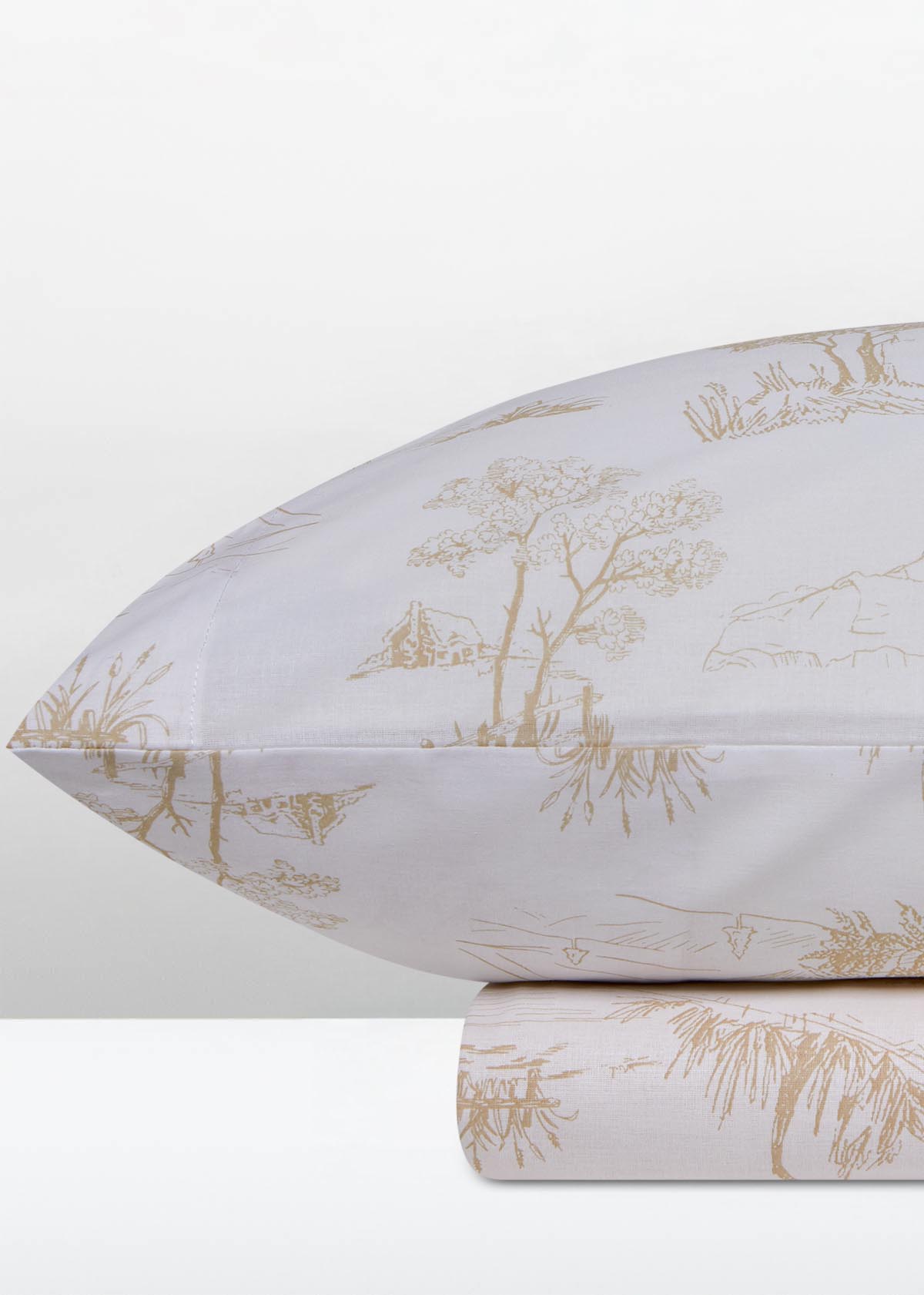 Σετ Παπλωματοθήκη ΑΙΓΑΙΟΝ Paradise Landscape 100% Βαμβάκι 170X250 Landscape-Beige