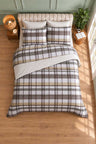Σετ Σεντόνια ΑΙΓΑΙΟΝ Paradise Plaid Classic 100% Βαμβάκι Plaid-Brown