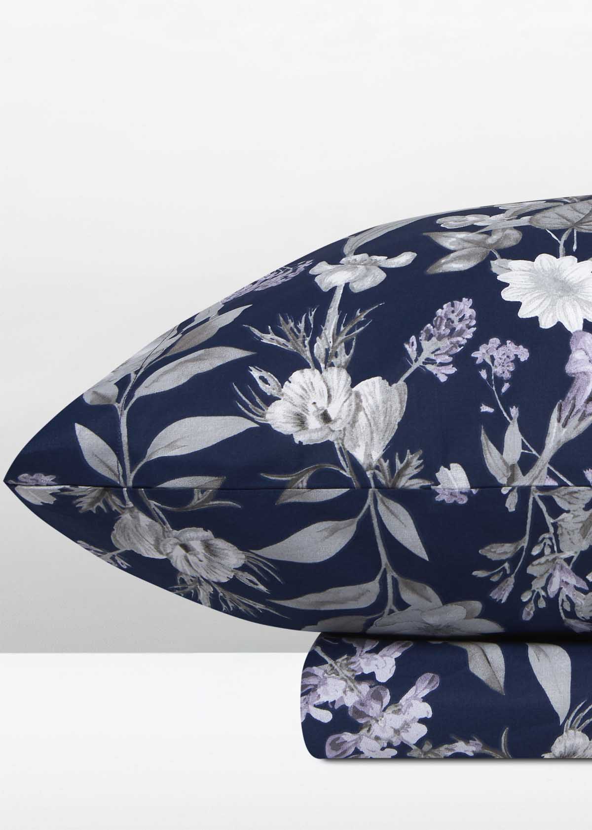 Σετ Παπλωματοθήκη ΑΙΓΑΙΟΝ Paradise Floral 100% Βαμβάκι 170X250 Floral-Sea-Blue