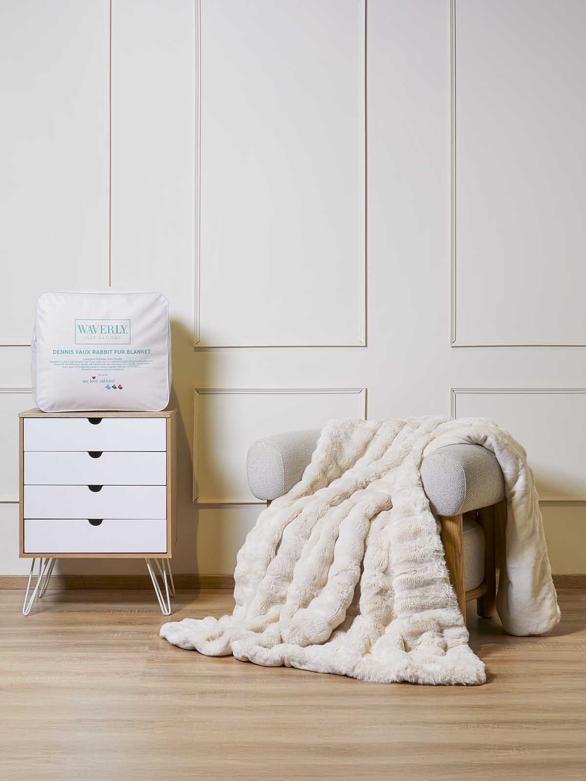 Κουβέρτα Γούνας Faux Rabbit Fur Waverly Dennis – Απαλή & Ζεστή