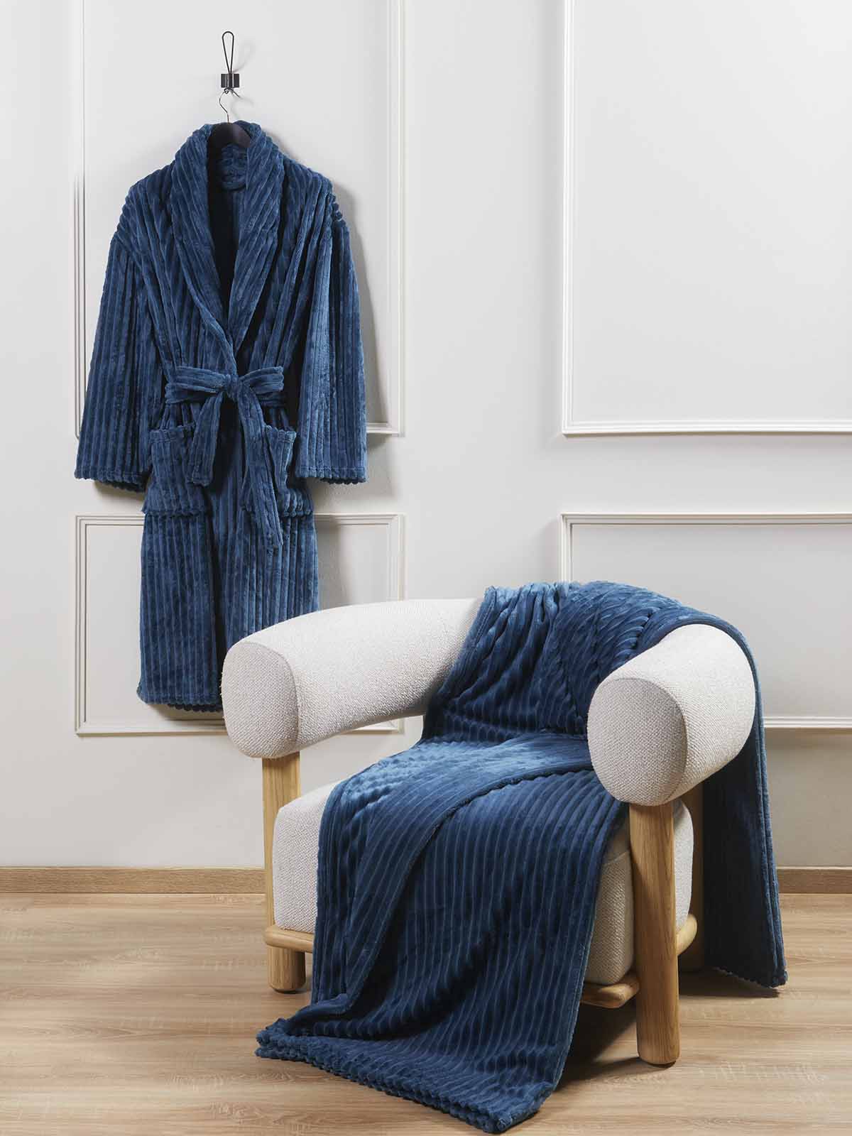 Ρόμπα Βελουτέ Ανάγλυφη Comfy ΑΙΓΑΙΟΝ L Spruce