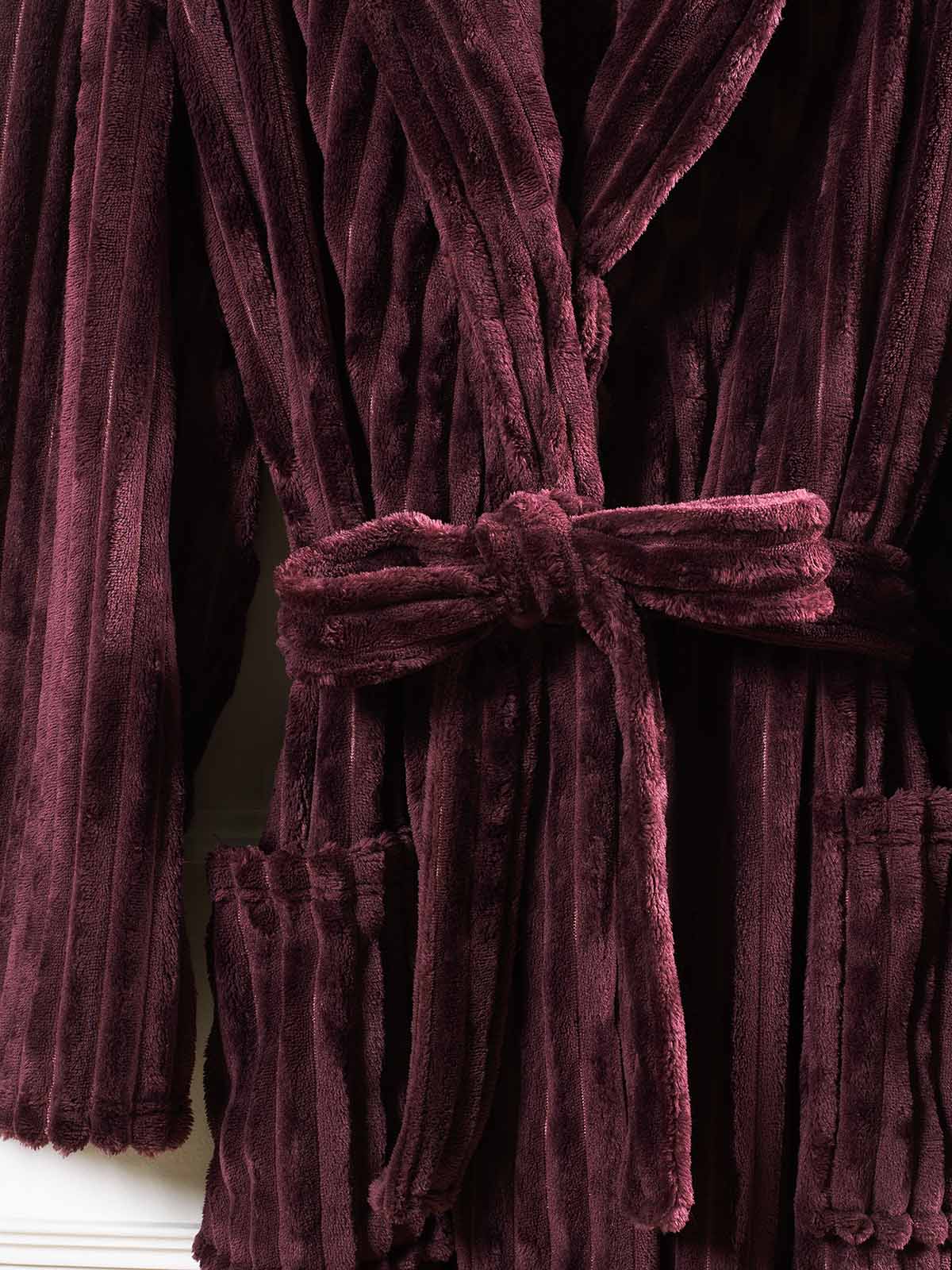 Ρόμπα Βελουτέ Ανάγλυφη Comfy ΑΙΓΑΙΟΝ L Bordeaux
