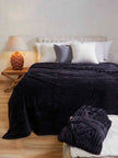 Κουβέρτα Βελουτέ Ανάγλυφη Comfy ΑΙΓΑΙΟΝ 160X220 Anthracite