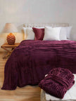 Κουβέρτα Βελουτέ Ανάγλυφη Comfy ΑΙΓΑΙΟΝ 160X220 Bordeaux