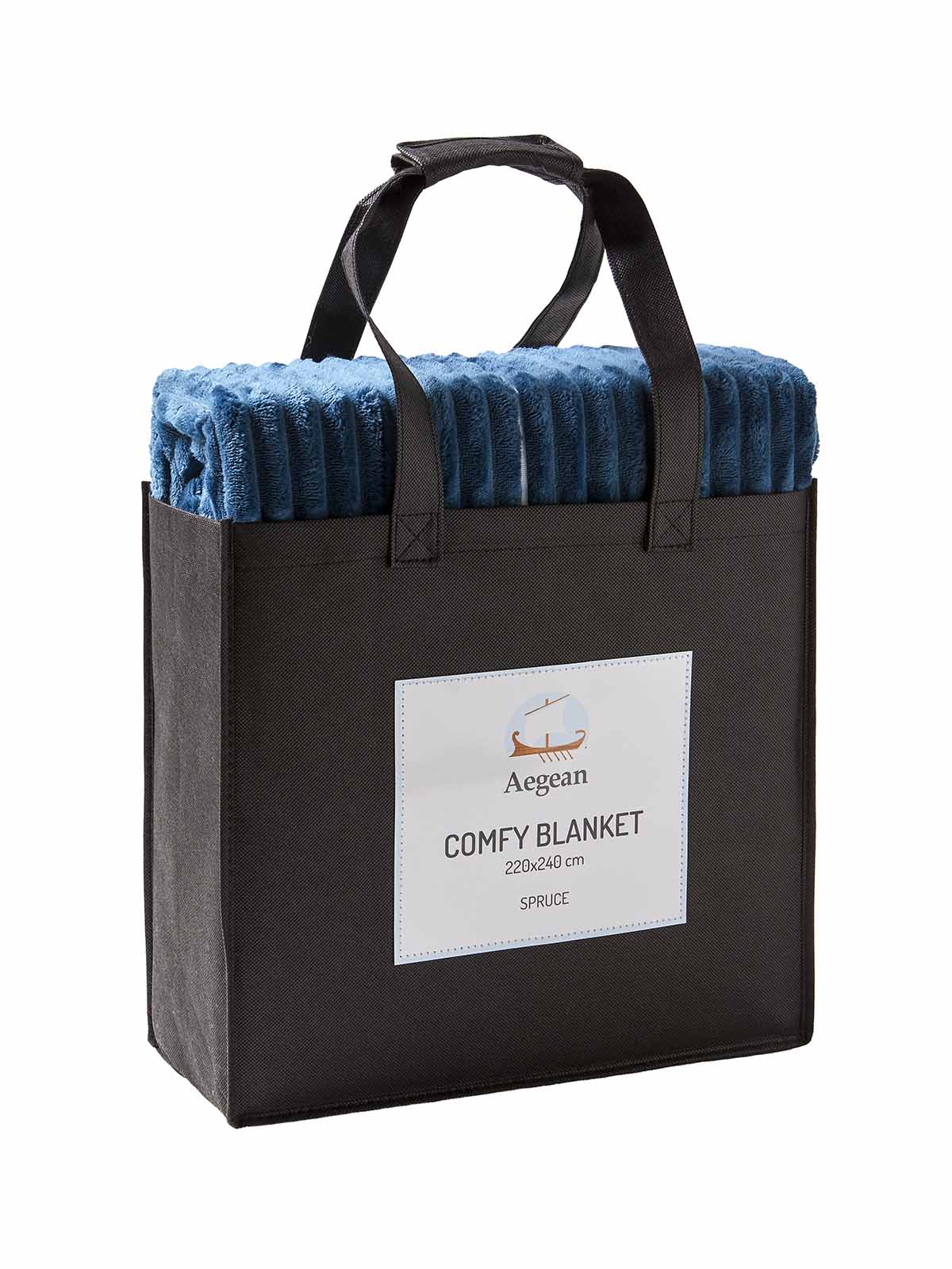 Κουβέρτα Βελουτέ Ανάγλυφη Comfy ΑΙΓΑΙΟΝ 220X240 Spruce