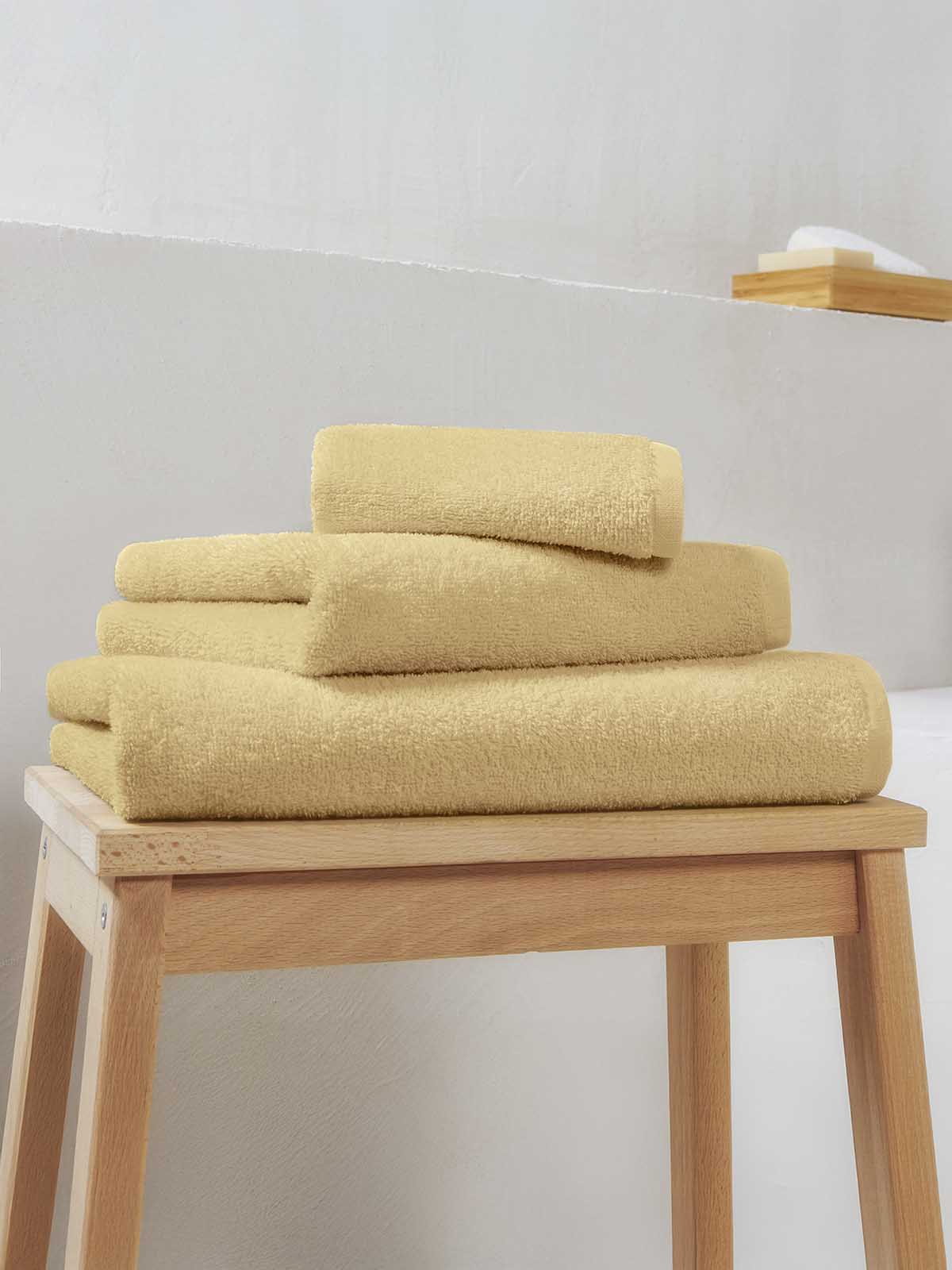 Σετ Πετσέτες Μπάνιου 3τμχ 440gsm 30X30+50X90+65X130 Yellow