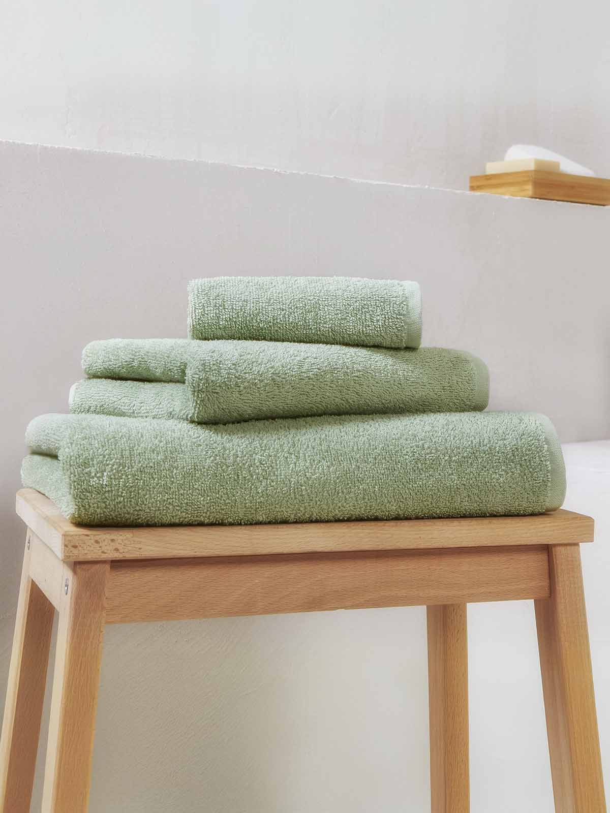 Σετ Πετσέτες Μπάνιου 3τμχ 440gsm 30X30+50X90+65X130 Spring Green