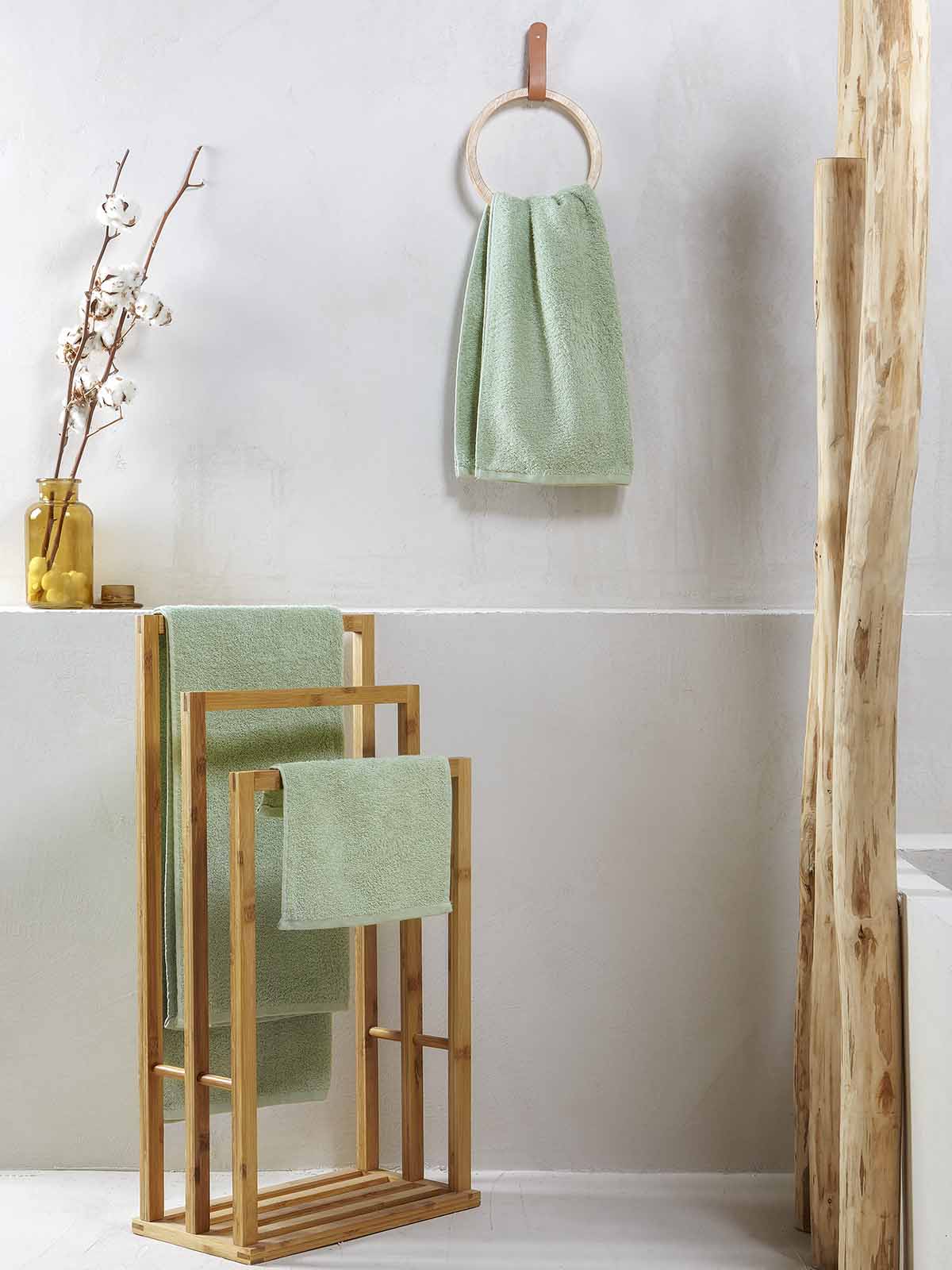 Σετ Πετσέτες Μπάνιου 3τμχ 440gsm 30X30+50X90+65X130 Spring Green