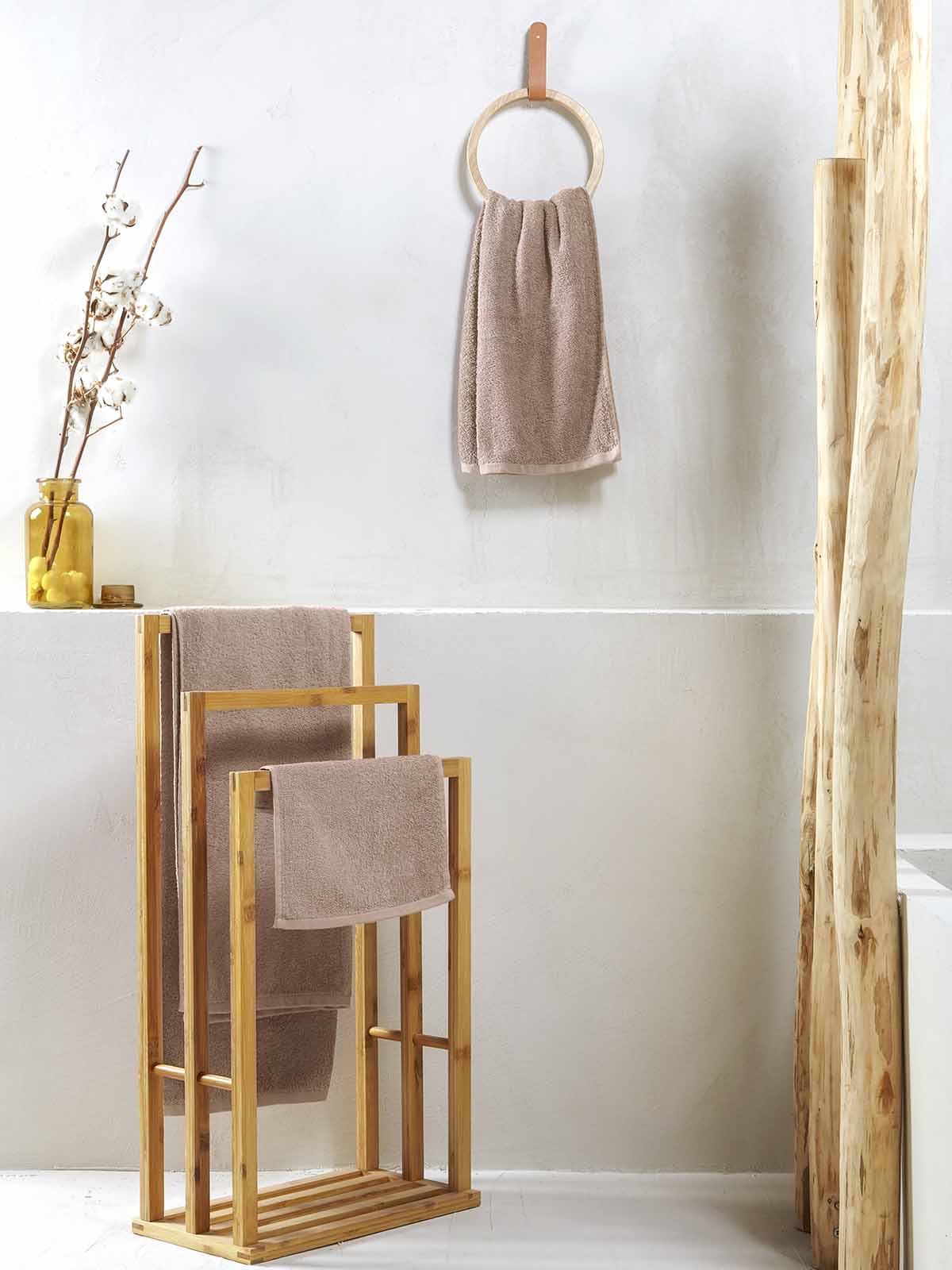 Σετ Πετσέτες Μπάνιου 3τμχ 440gsm 30X30+50X90+65X130 Nougat 64