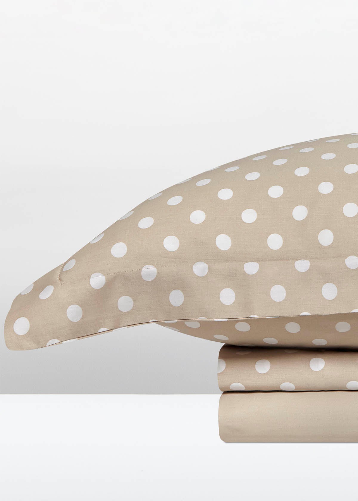 Σετ Βαμβακερά Σεντόνια Royal Sateen Signature Dots 240X260 Beige