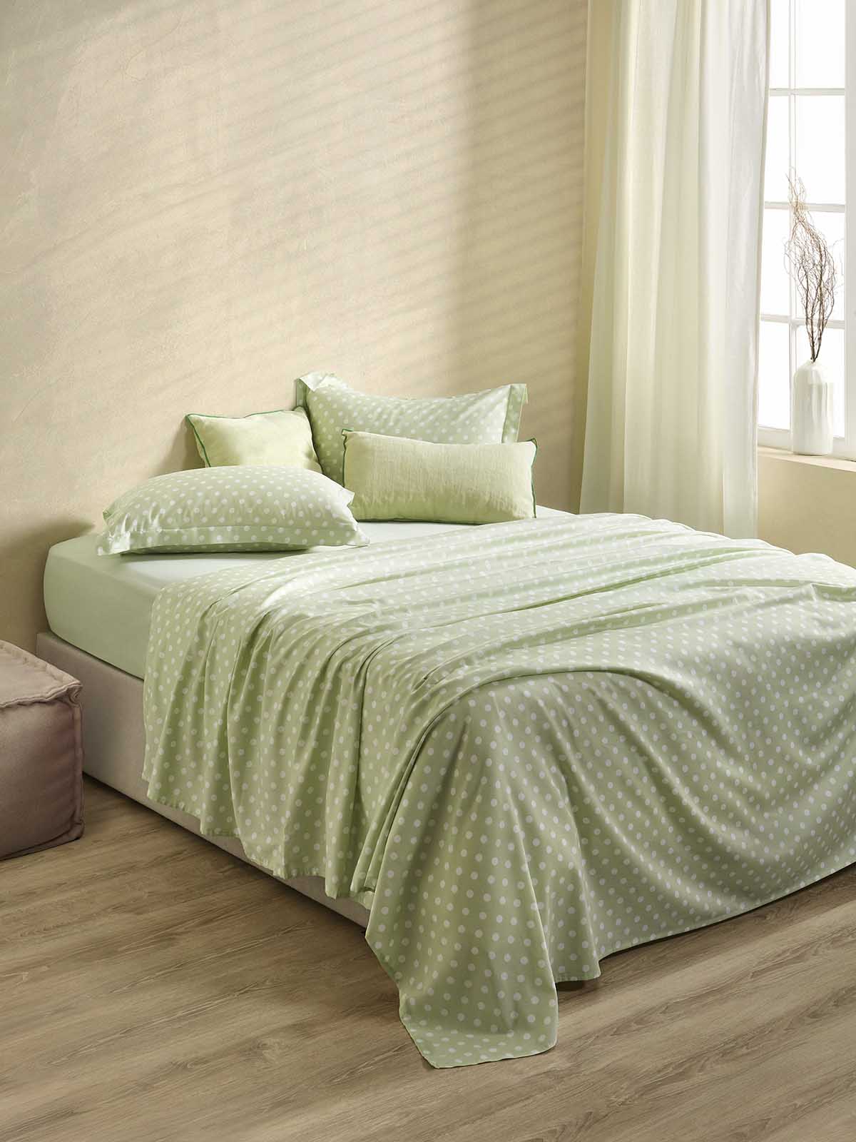 Σετ Σεντόνια Royal Sateen Signature Dots 240X260 Pistachio