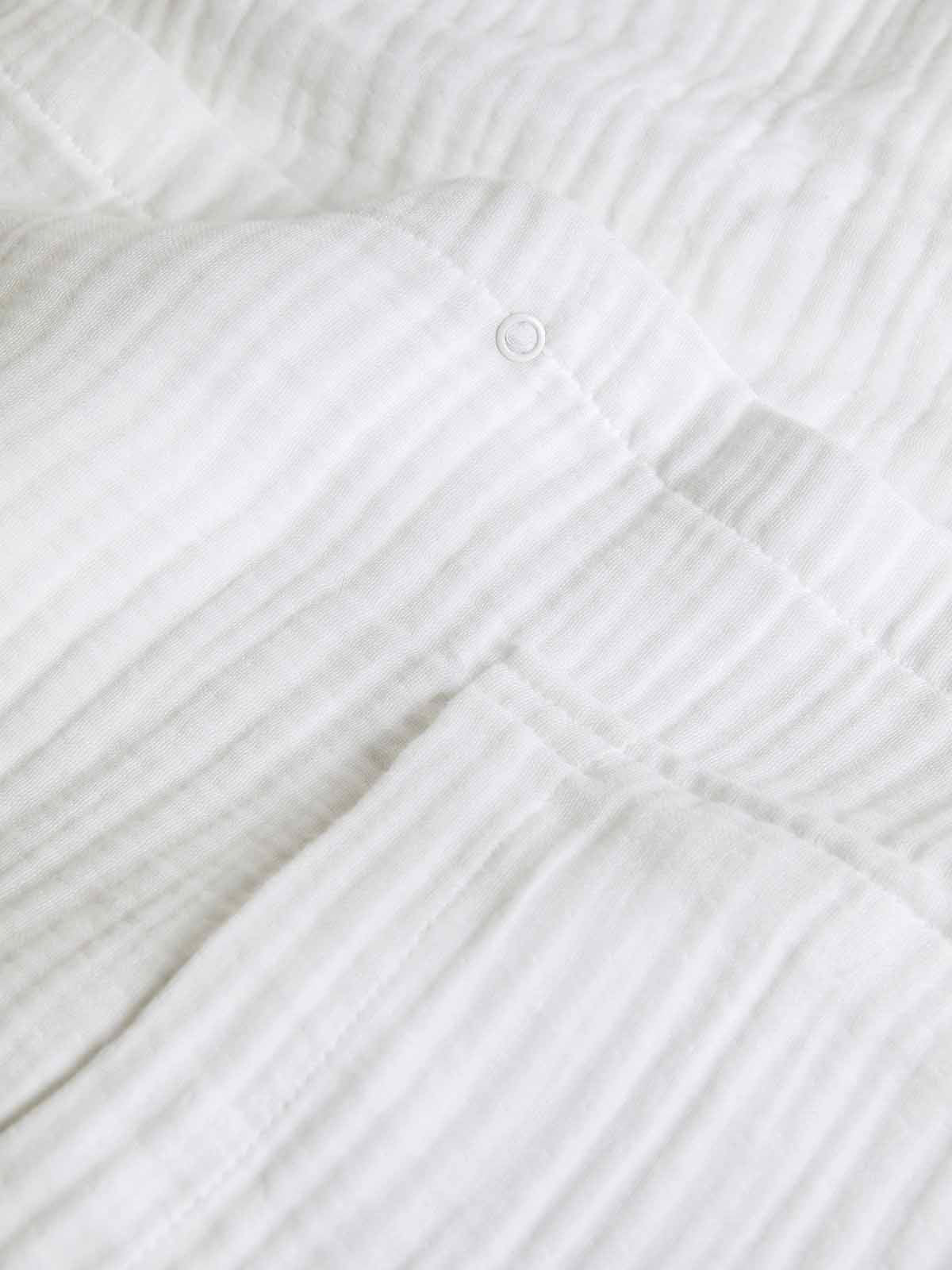 Poncho με Κουκούλα Αιγαίον Super Soft Muslin One size White