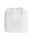 Poncho με Κουκούλα Αιγαίον Super Soft Muslin One size White
