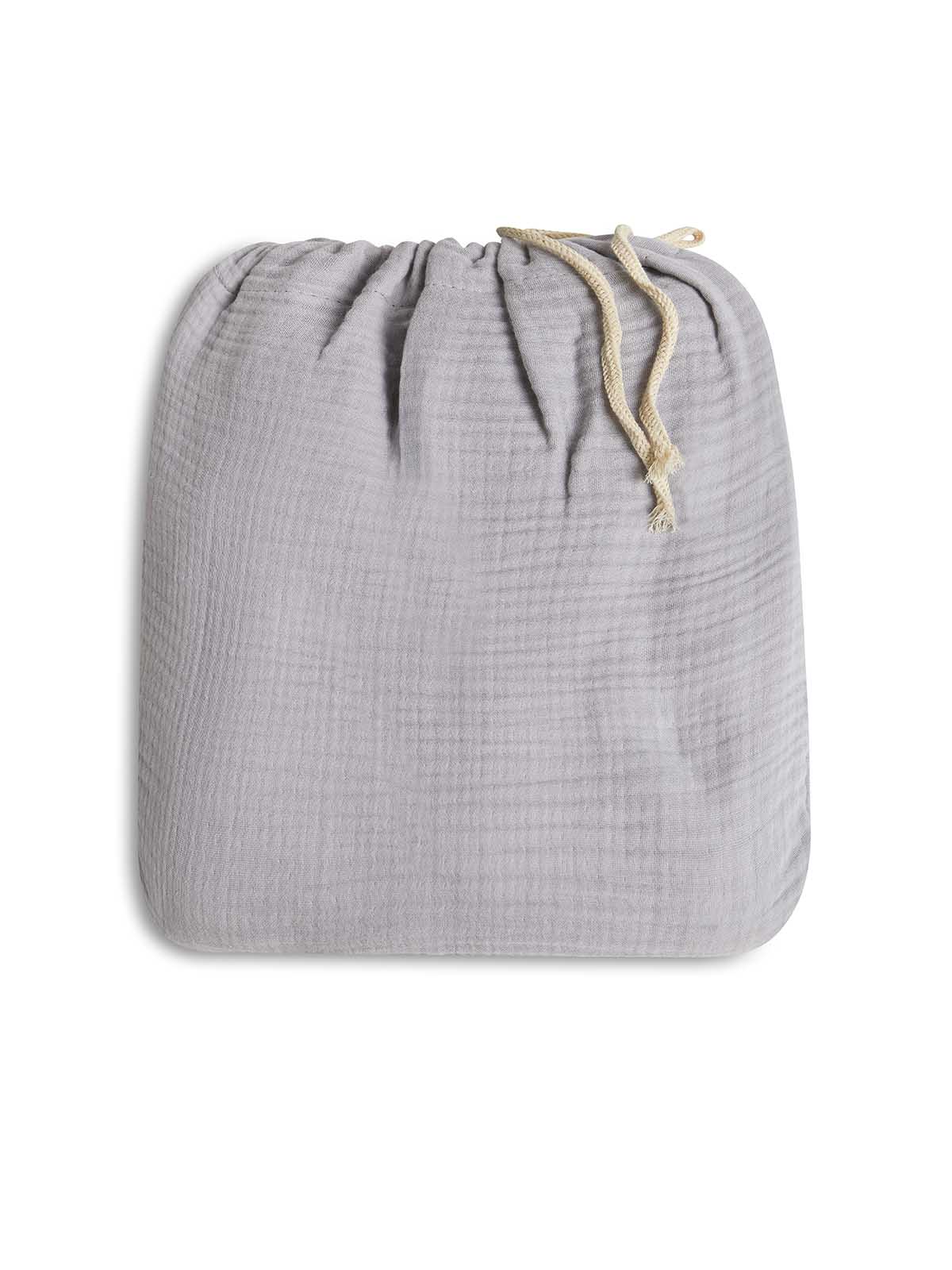 Poncho με Κουκούλα Αιγαίον Super Soft Muslin One size Cement