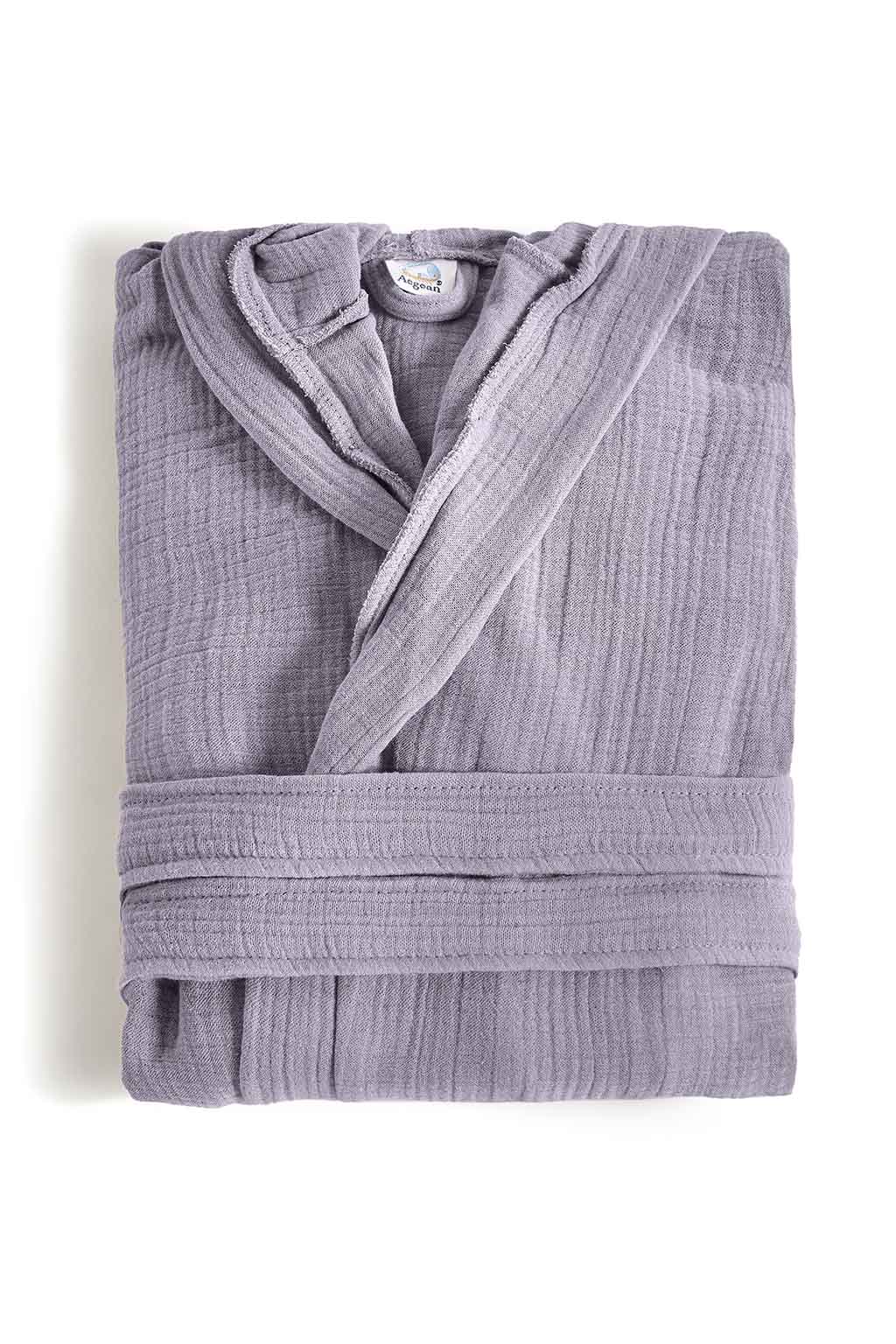 Μπουρνούζι με Κουκούλα Αιγαίον Super Soft L-XL Violet-1