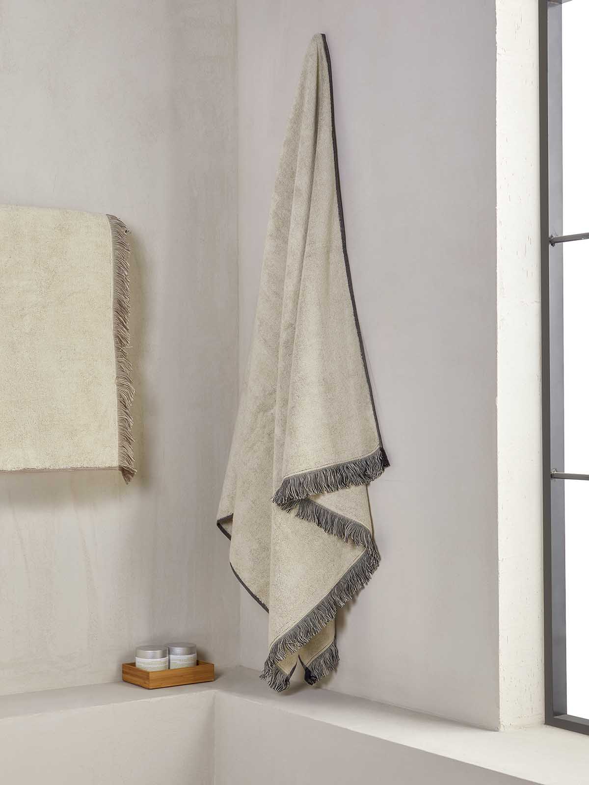 Πετσέτα Μπάνιου Αιγαίον Natural Cotton 90×180 90X180 Black