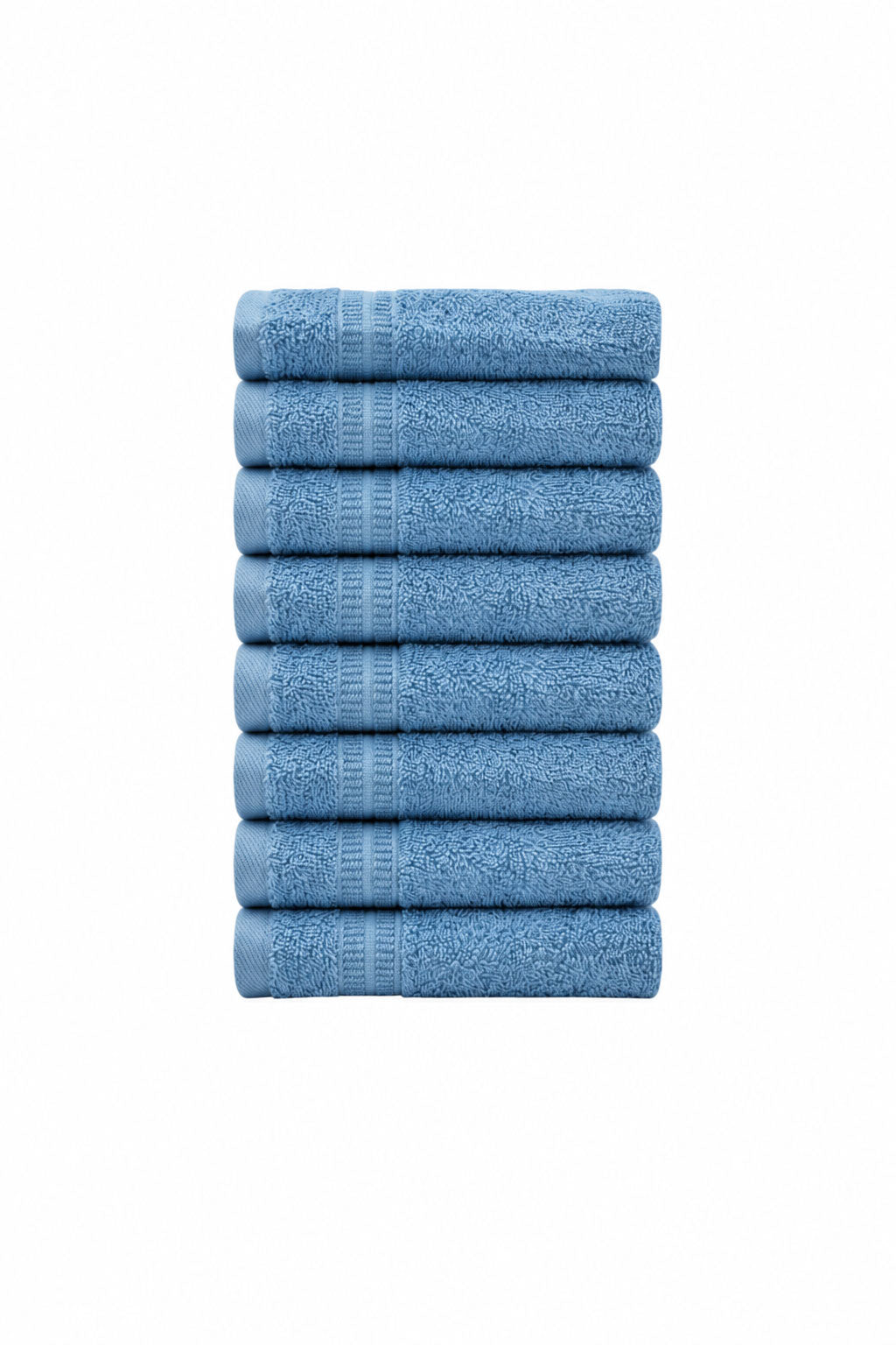 Σετ 8 πετσέτες επισκεπτών Homelovers Organic 30X30 Blue 1007