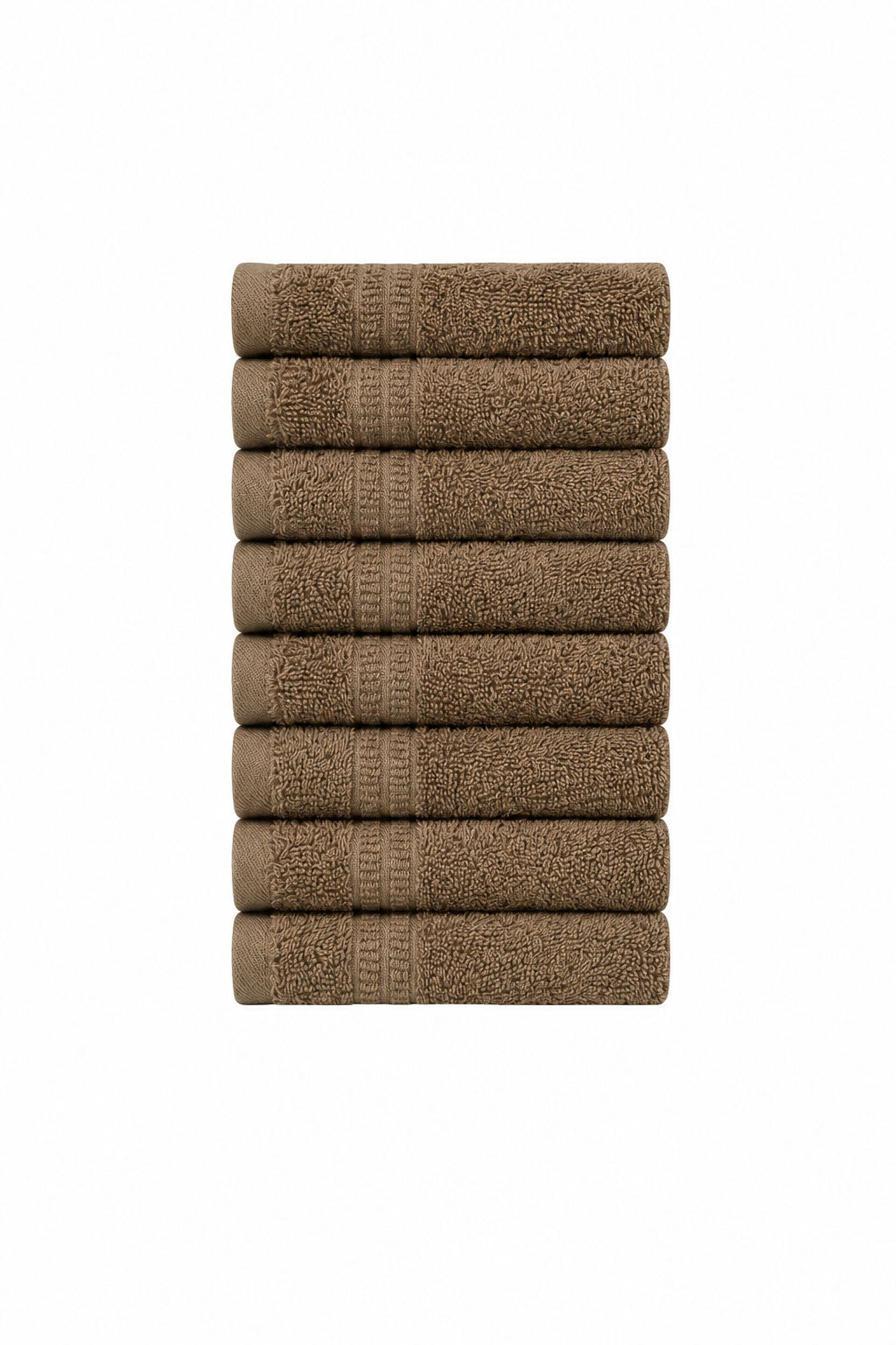 Σετ 8 πετσέτες επισκεπτών Homelovers Organic 30X30 Brown