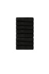 Σετ 8 πετσέτες επισκεπτών Homelovers Organic 30X30 Veniche Charcoal Grey