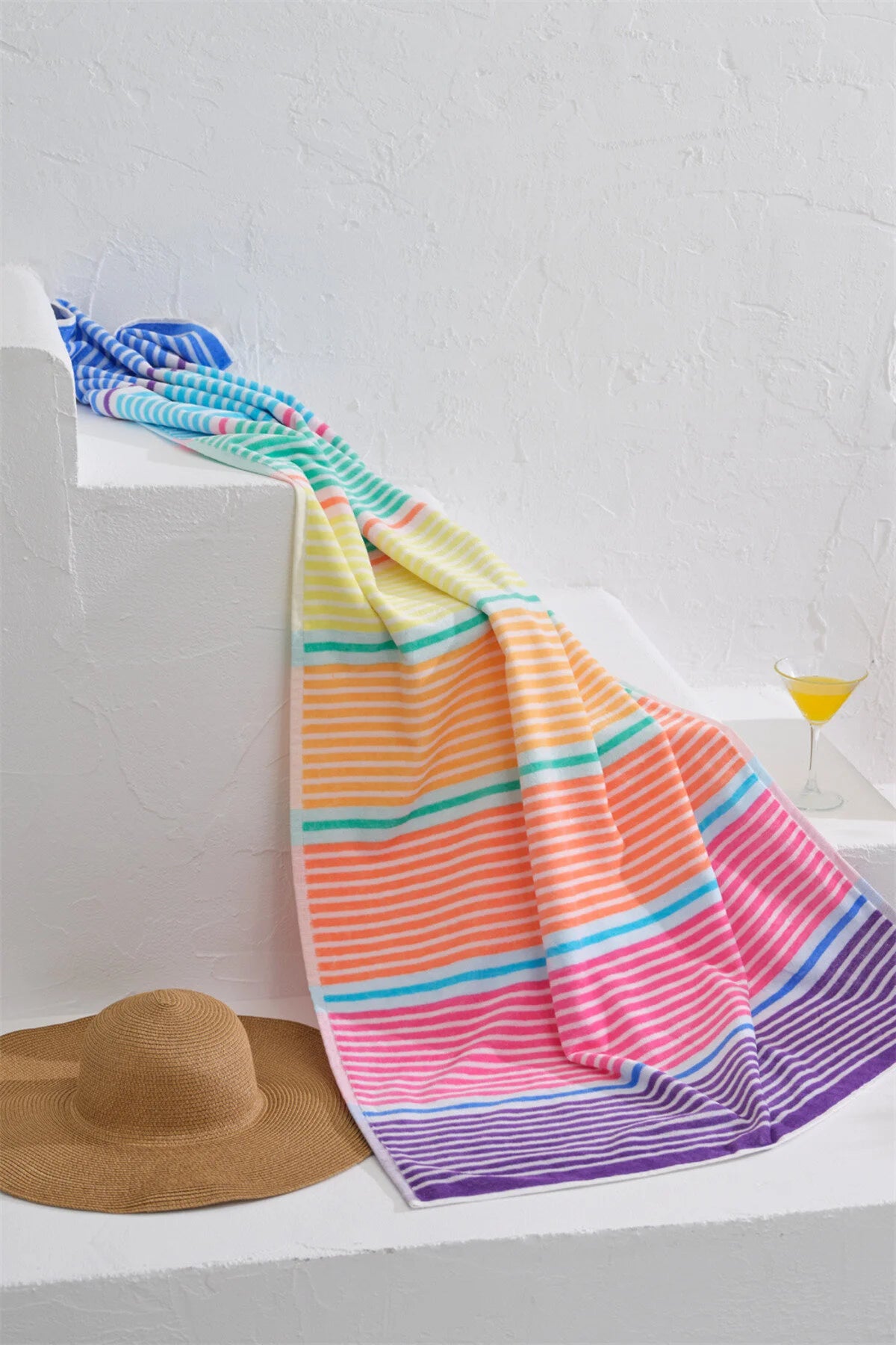 Πετσέτα Θαλάσσης Βαμβακερή με σχέδια Homelovers Organic 90X160 STRIPE