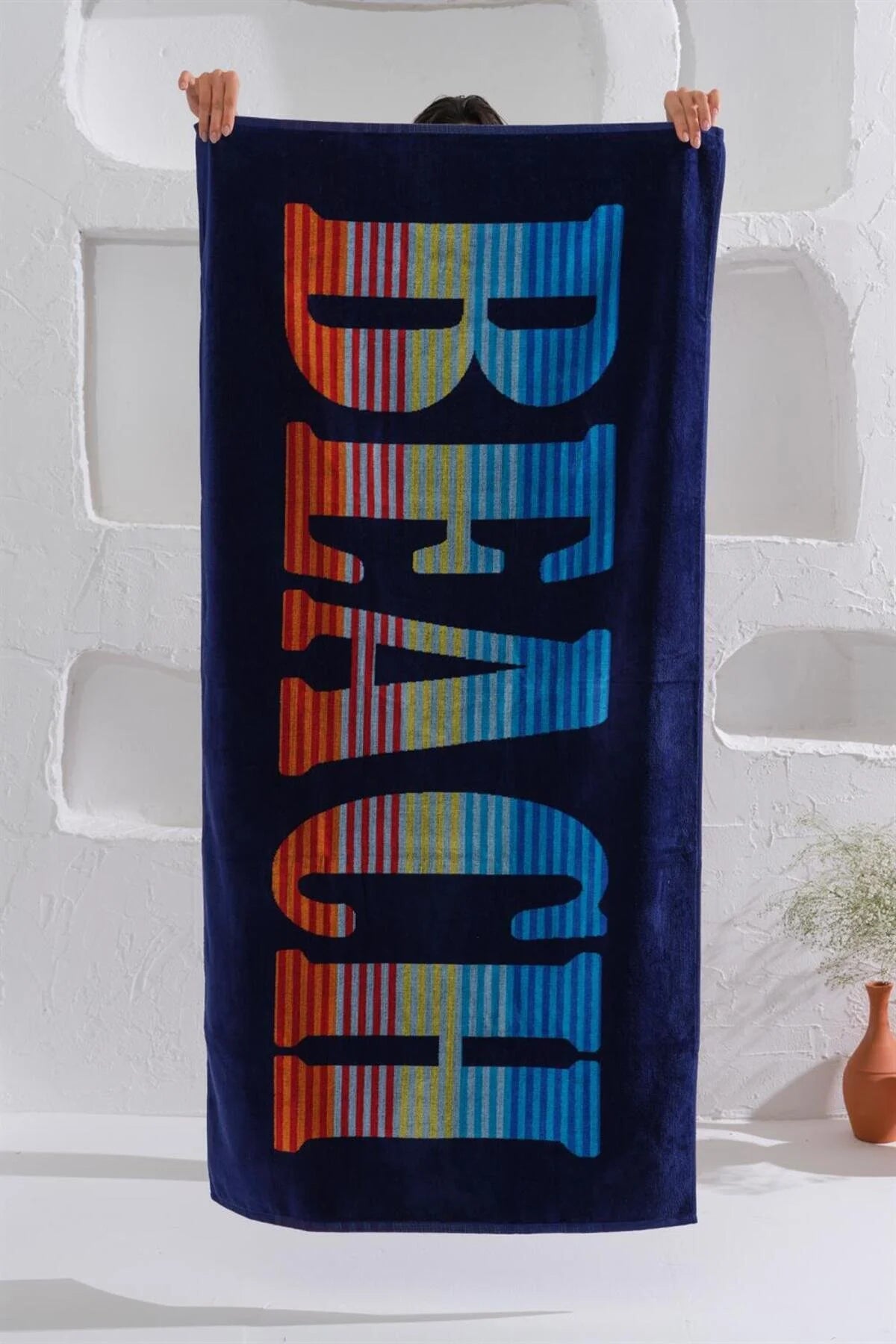 Πετσέτα Θαλάσσης Βαμβακερή με σχέδια Homelovers Organic 75X150 BEACH