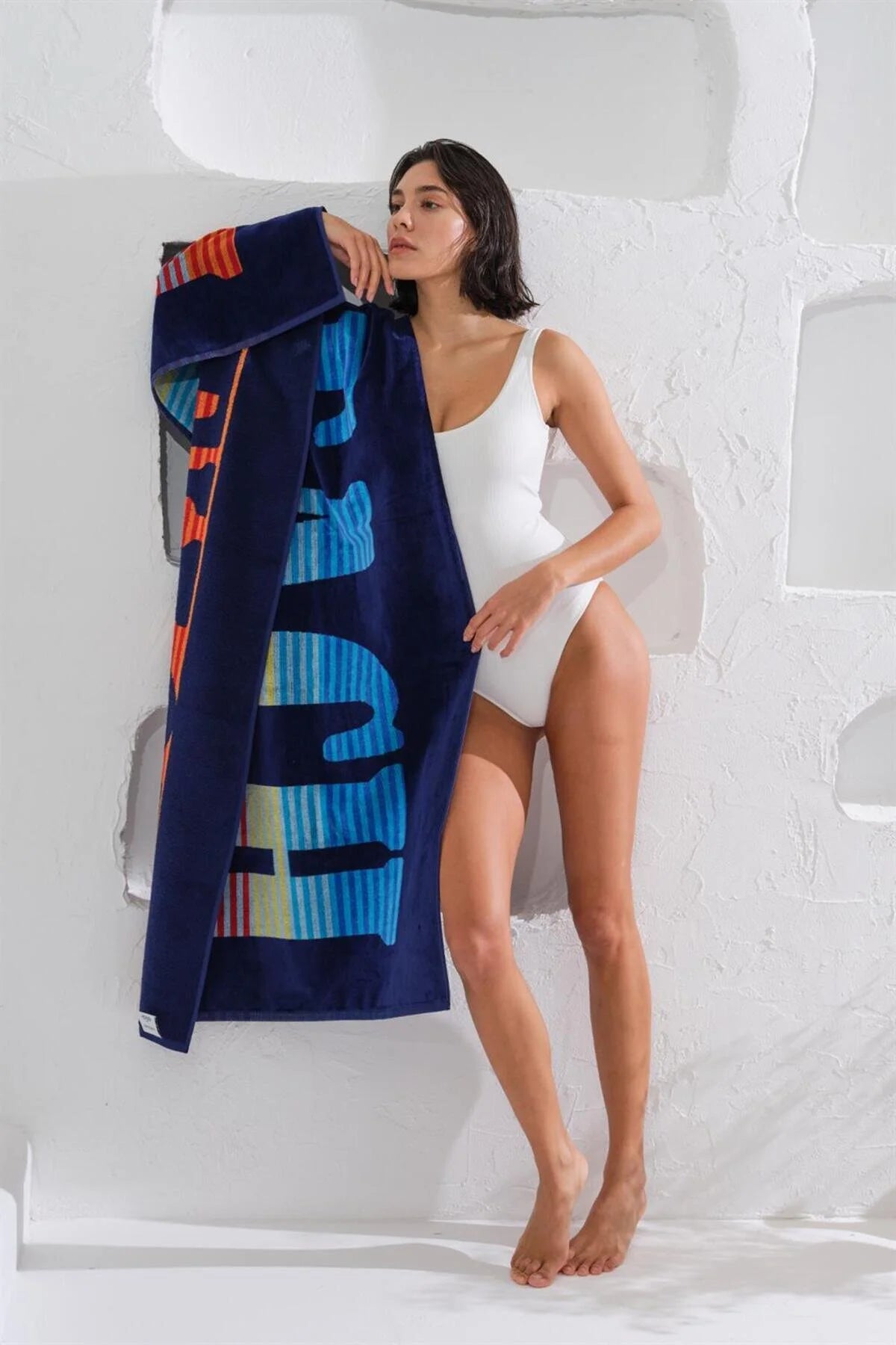 Πετσέτα Θαλάσσης Βαμβακερή με σχέδια Homelovers Organic 75X150 BEACH