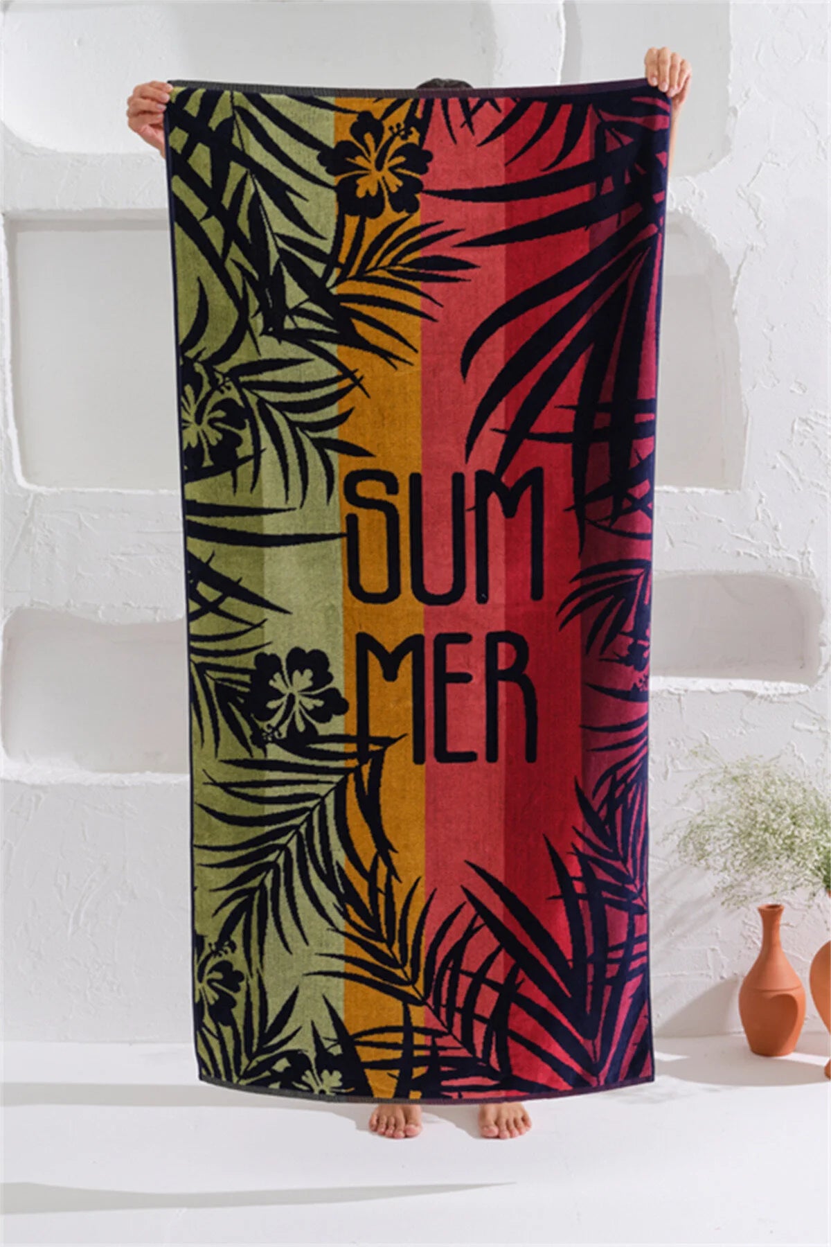 Πετσέτα Θαλάσσης Βαμβακερή με σχέδια Homelovers Organic 75X150 SUMMER