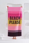 Πετσέτα Θαλάσσης Βαμβακερή με σχέδια Homelovers Organic 75X150 BEACH PLEASE