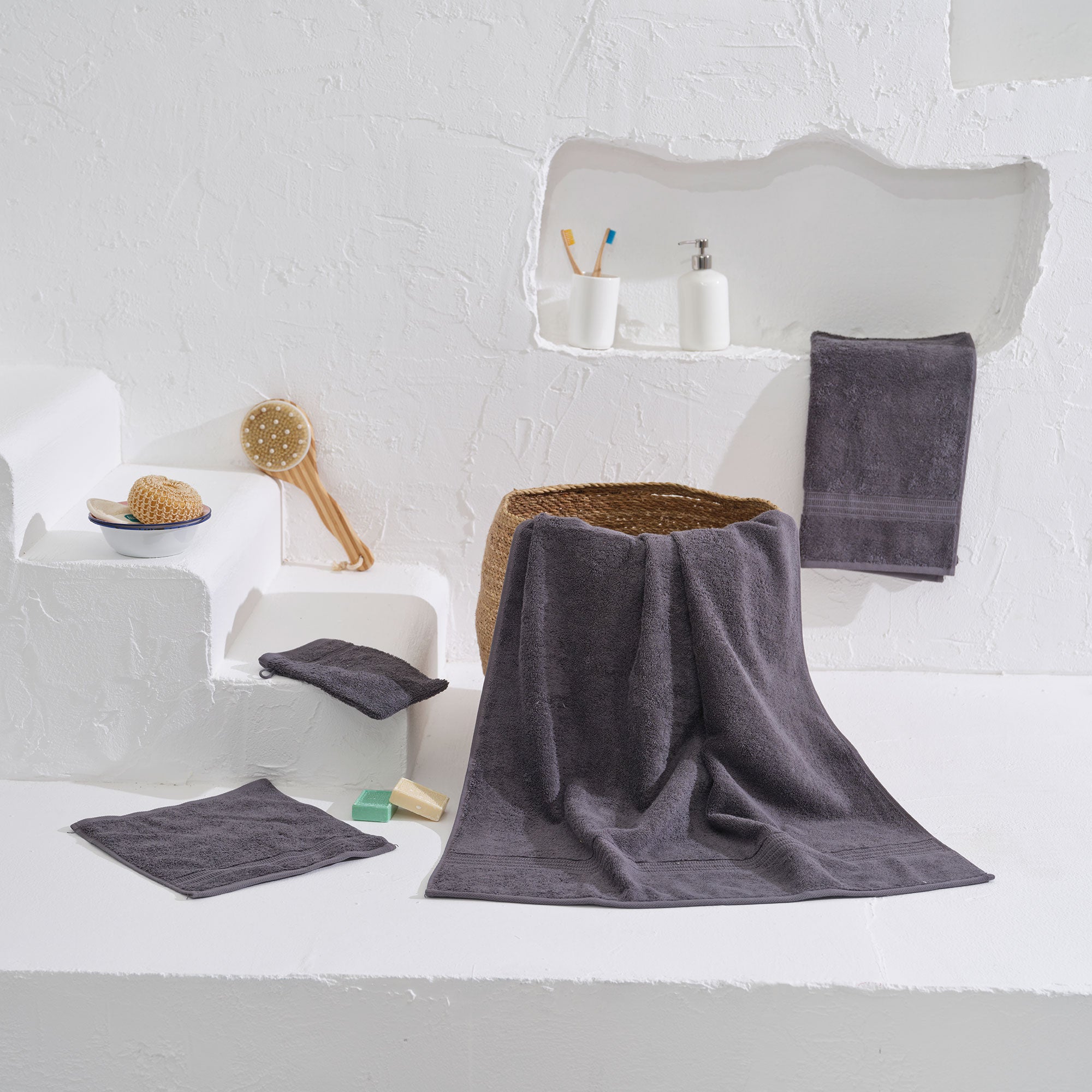 Πετσέτες Μπάνιου Homelovers Βαμβακερές Organic 500gsm Grey 66