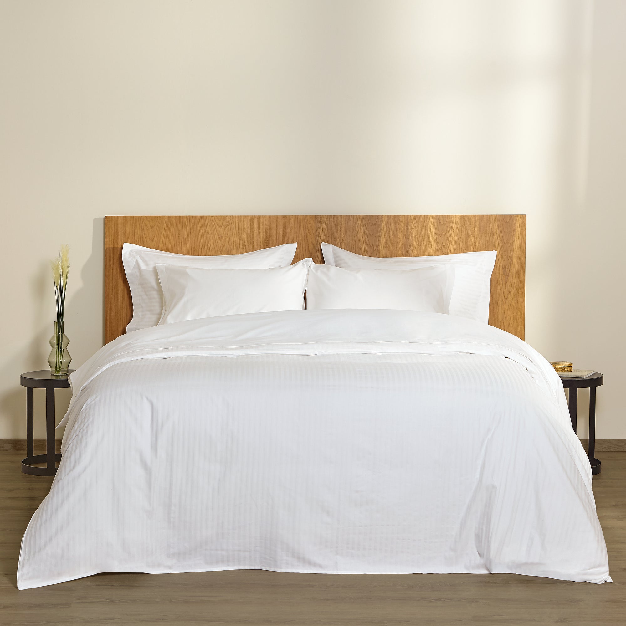 Παπλωματοθήκη Β300 Cotton ΑΙΓΑΙΟΝ HOTEL STRIPES Λευκή White