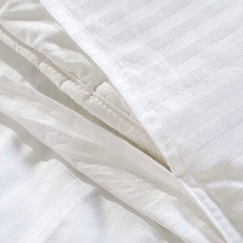 Παπλωματοθήκη Β300 Cotton ΑΙΓΑΙΟΝ HOTEL STRIPES Λευκή White
