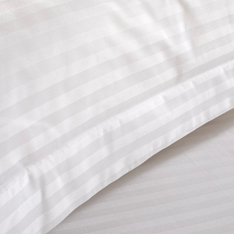 Μαξιλαροθήκη Β300 Cotton ΑΙΓΑΙΟΝ HOTEL STRIPES Λευκή White