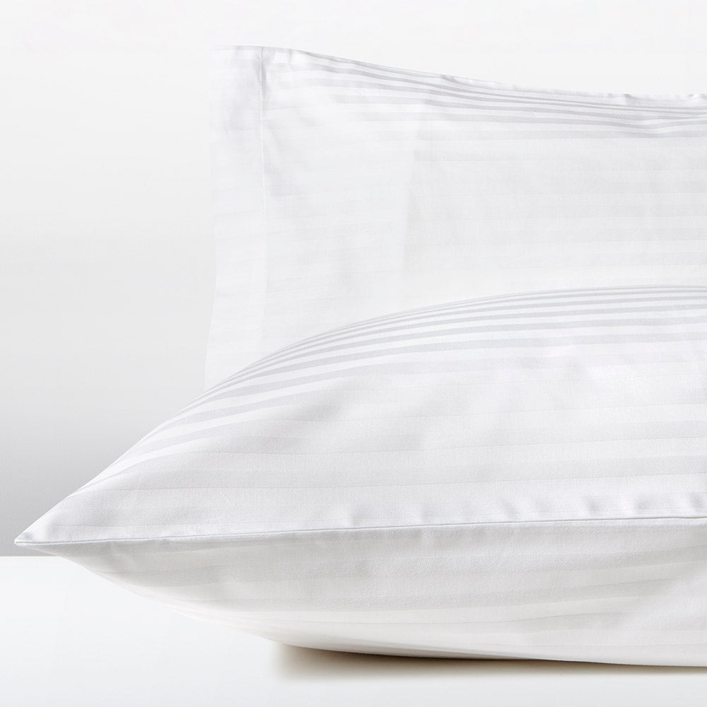 Μαξιλαροθήκη Β300 Cotton ΑΙΓΑΙΟΝ HOTEL STRIPES Λευκή White