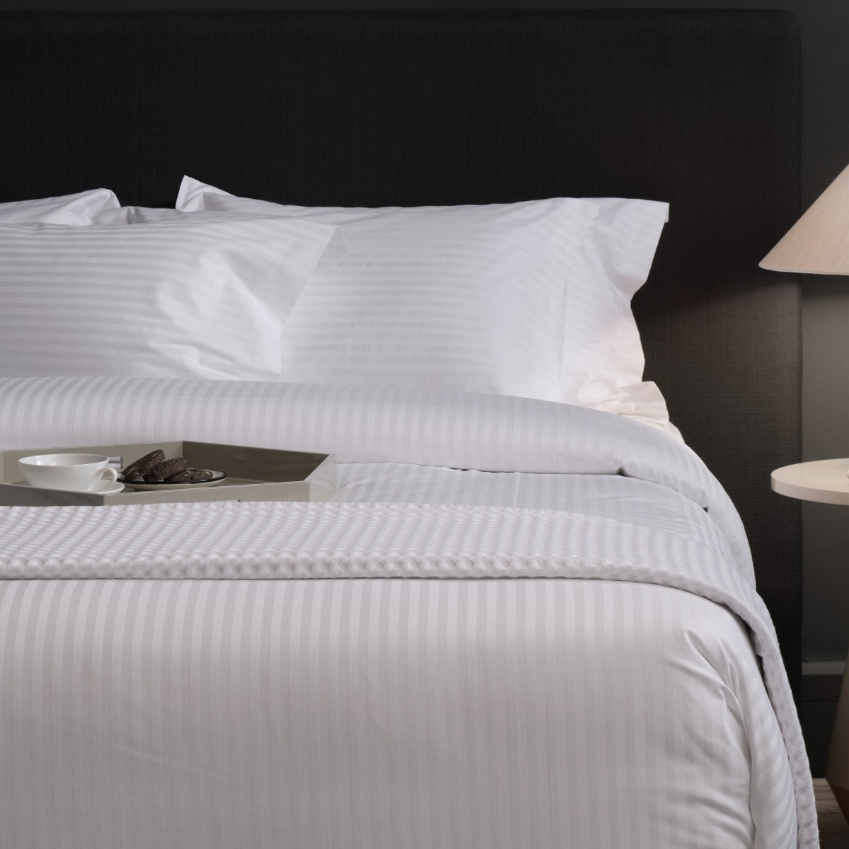 Σεντόνι Β300 Cotton ΑΙΓΑΙΟΝ HOTEL STRIPES Λευκό White