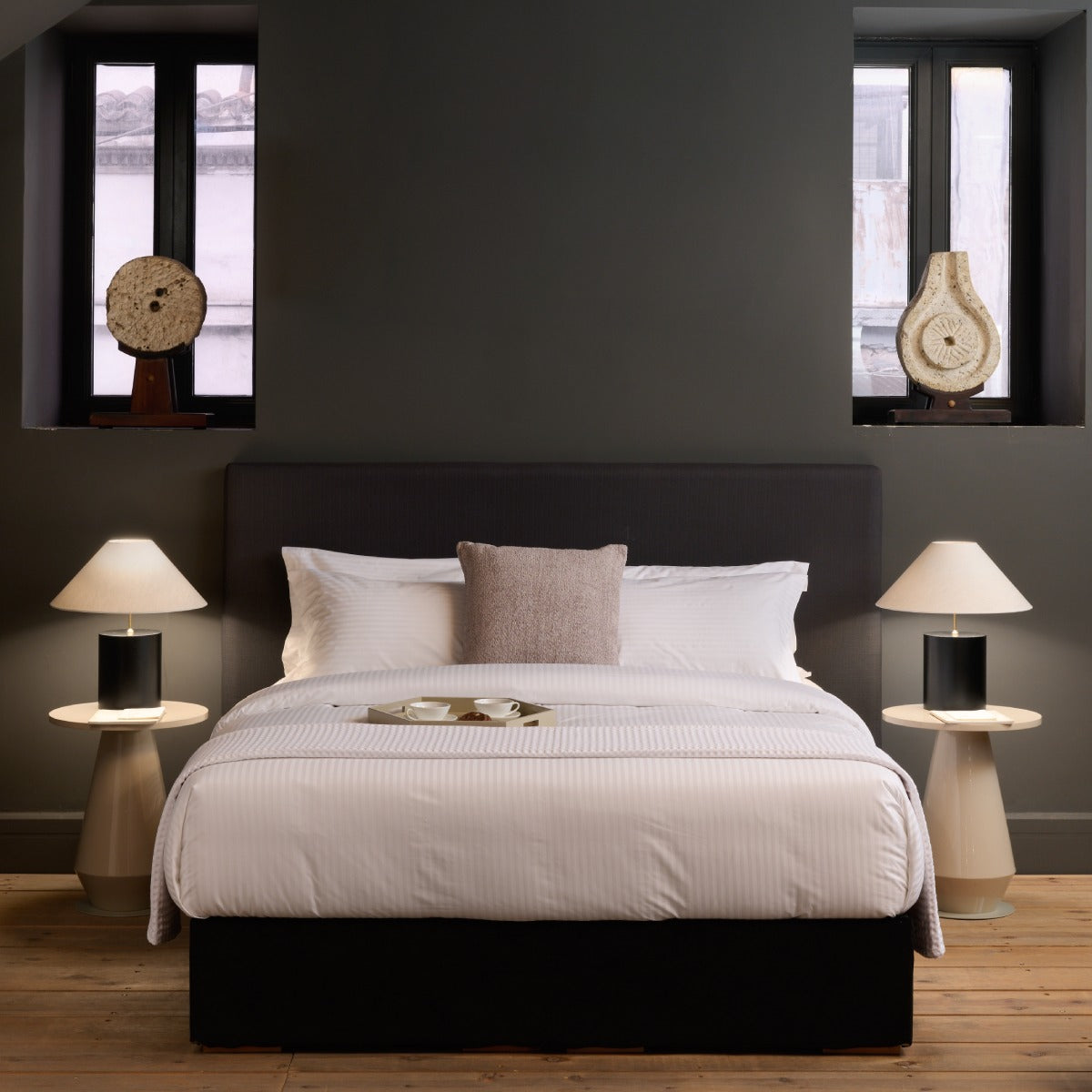 Παπλωματοθήκη Β300 Cotton ΑΙΓΑΙΟΝ HOTEL STRIPES Λευκή White