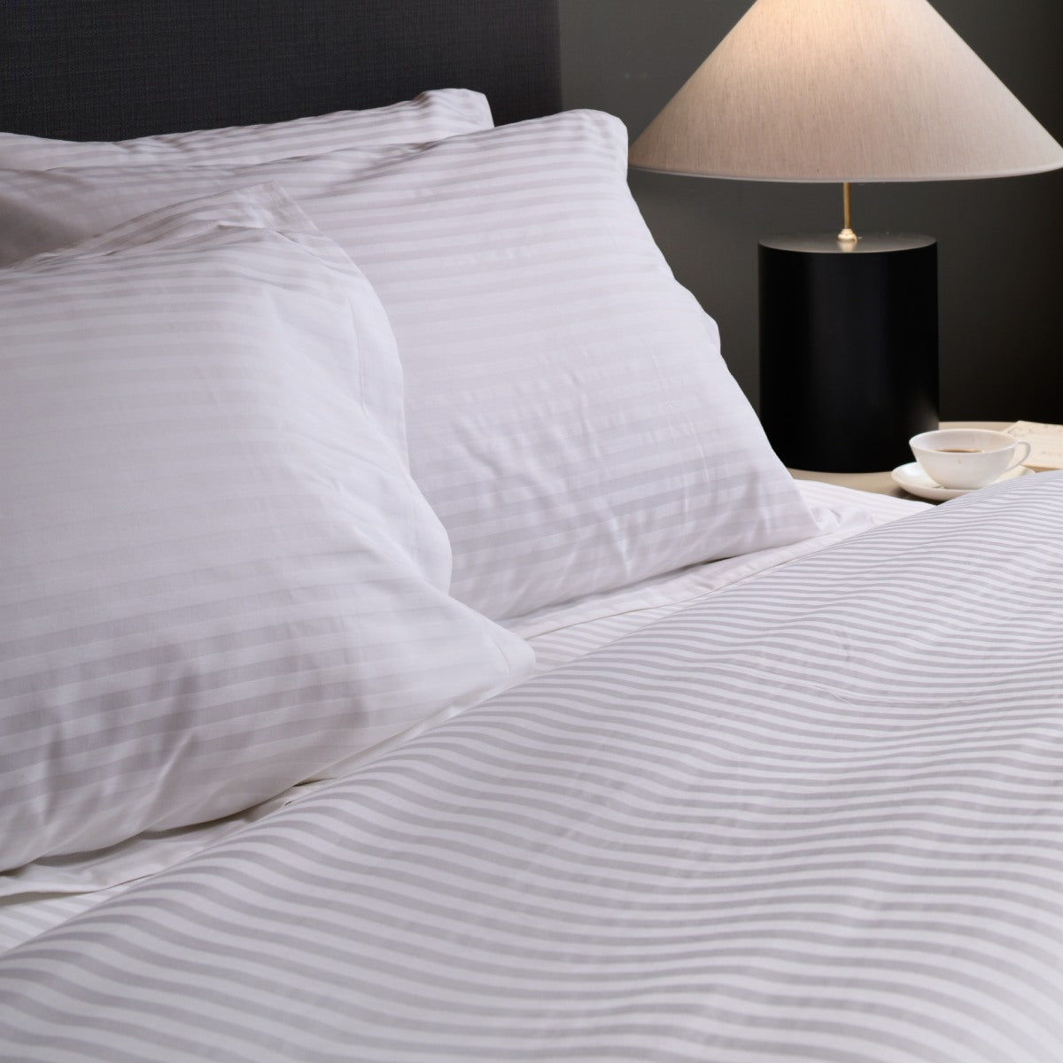 Μαξιλαροθήκη Β300 Cotton ΑΙΓΑΙΟΝ HOTEL STRIPES Λευκή White